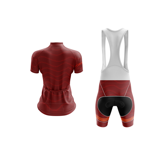Nordvelo Wavey Women Short Sleeve Kit - Brick rear